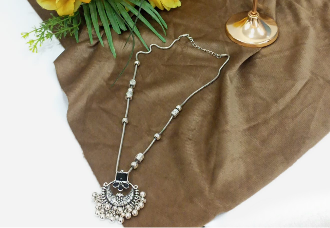 Traditional Ethnic Silver Necklace