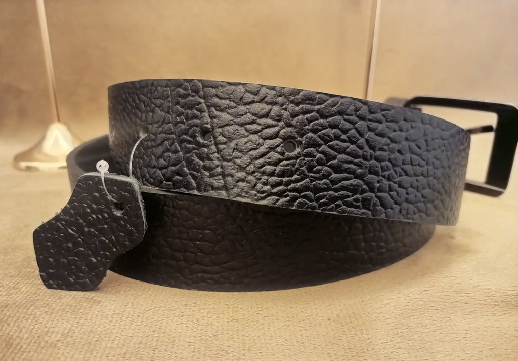 Premium black genuine cow leather belt