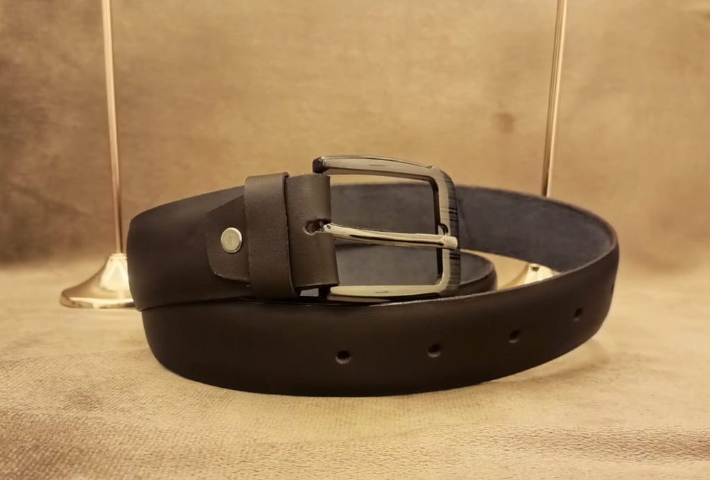 Premium Dark Brown Smooth Genuine Cow Leather Belt
