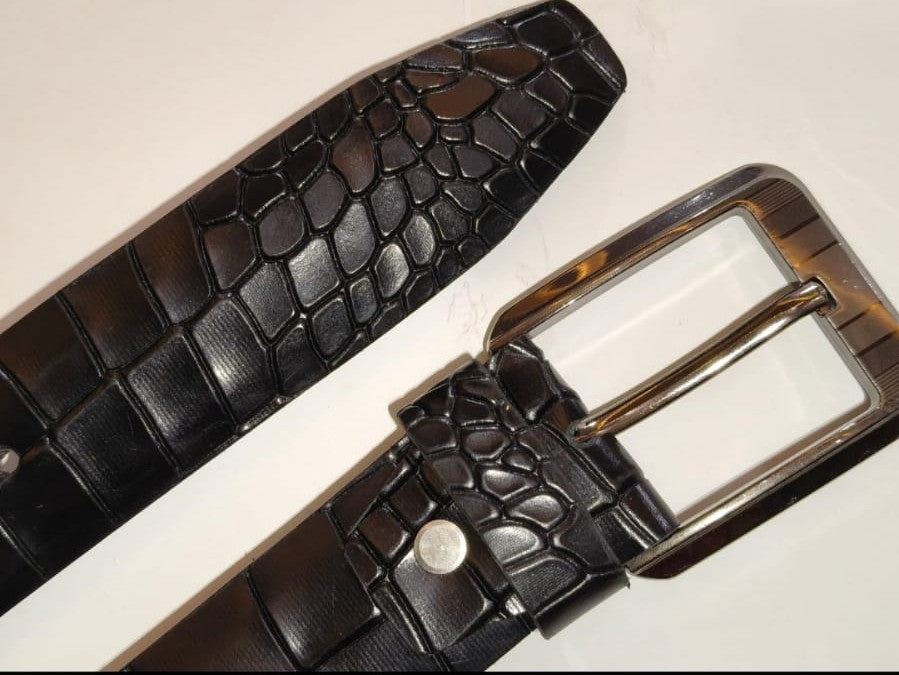Black alligator Leather Belt for Men | Premium Formal Belt