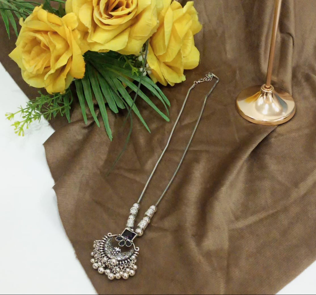 Traditional Ethnic Silver Necklace