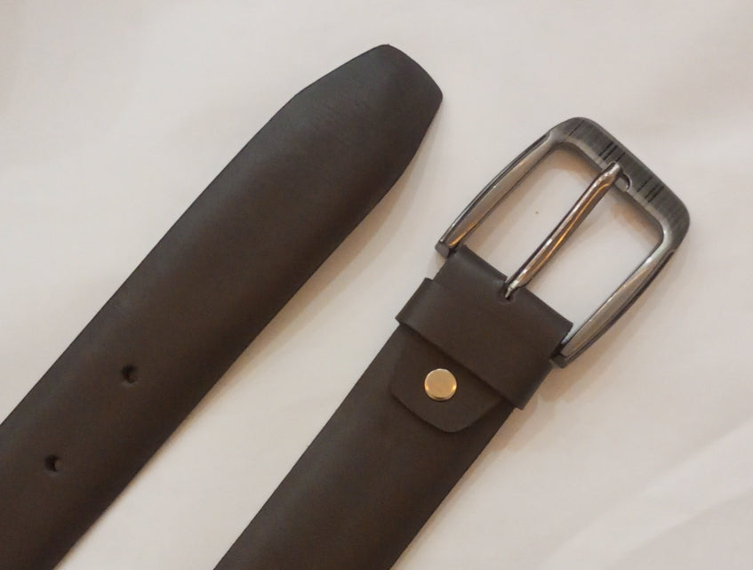 Premium Dark Brown Smooth Genuine Cow Leather Belt